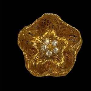 Monet Spun Wire Floral Brooch (Poppy Style)